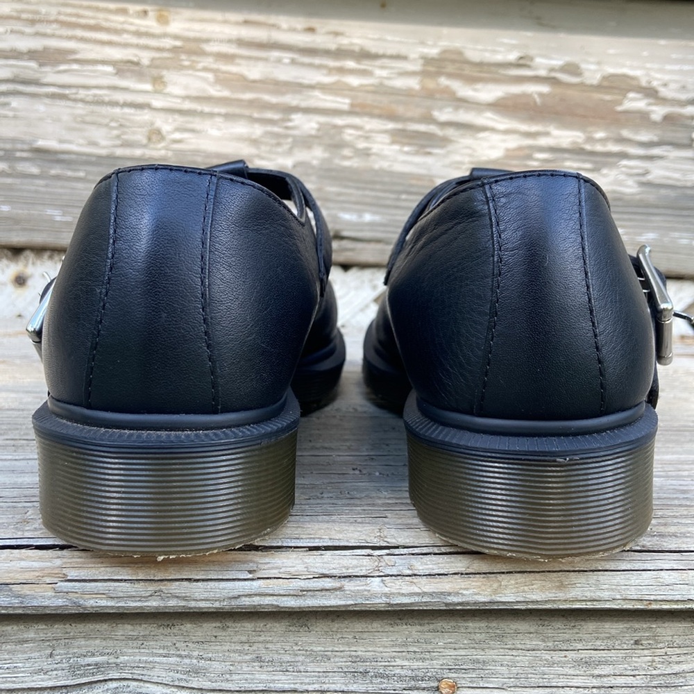 New! Dr. Martens POLLEY PW Black Leather T-Strap Mary Jane Shoe Women's Size 9 - Picture 5 of 14
